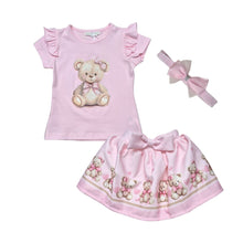 Load image into Gallery viewer, Pink Diamante Teddy Skirt Set &amp; Headband