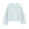Pale Blue Boucle Sequin Skirt Set