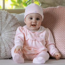 Load image into Gallery viewer, Pink Overlay Babygrow &amp; Hat