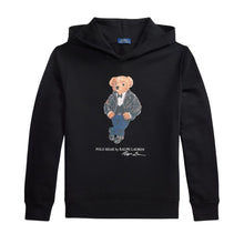 Load image into Gallery viewer, Black Polo Bear Hoodie