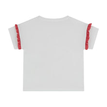 Load image into Gallery viewer, White Teddy &amp; Frill T-Shirt
