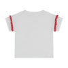 White Teddy & Frill T-Shirt