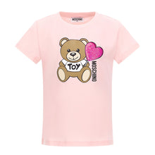 Load image into Gallery viewer, Pink Sequin Heart Teddy T-Shirt