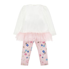 Load image into Gallery viewer, PRE ORDER - Pink Tulle &quot;Stitch&quot; Rhinestone Legging Set
