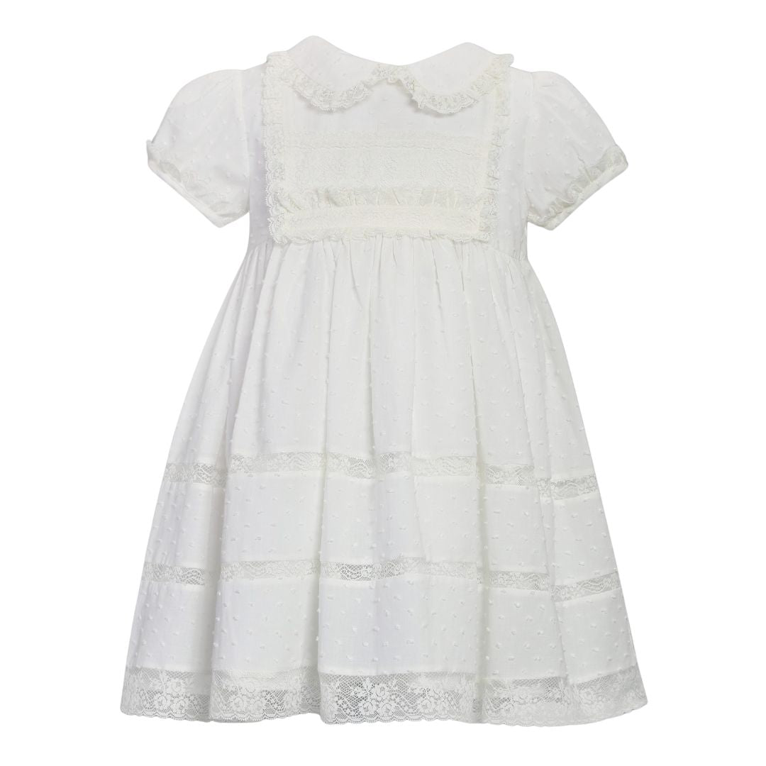 Ivory Swiss Dot & Lace Dress