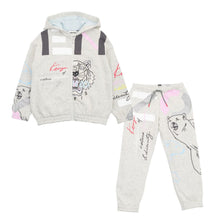 Load image into Gallery viewer, Girls Grey Printed Tracksuit