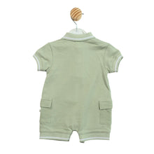 Load image into Gallery viewer, Sage Green Polo Romper
