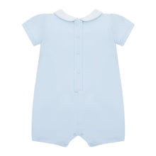 Load image into Gallery viewer, Blue Embroidered Romper