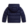 Girls Navy Hooded Down Jacket