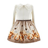 PRE ORDER - Ivory & Brown Teddy Dress