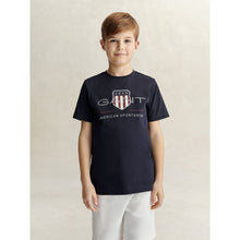 Load image into Gallery viewer, Navy Large Shield Logo T-Shirt