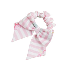 Load image into Gallery viewer, Pink &amp; White Ice Cream Bow Scrunchie