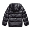 PRE ORDER - Boys Black Glossed Hooded Puffer