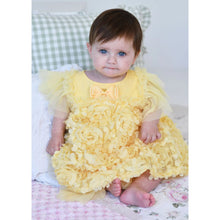 Load image into Gallery viewer, Babies Yellow 3D Roses Dress
