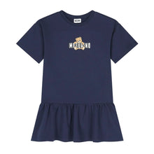 Load image into Gallery viewer, PRE ORDER - Girls Navy Toy Teddy Dress