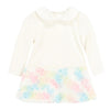 Ivory 'Frances' Fur Trim Baby Dress