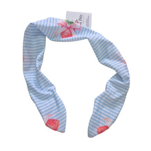 Load image into Gallery viewer, Blue &amp; White Strawberries Headband