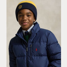 Load image into Gallery viewer, PRE ORDER - Boys Navy Hooded Down Jacket