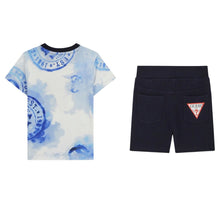 Load image into Gallery viewer, Blue &amp; Navy Shorts Set