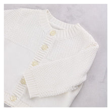 Load image into Gallery viewer, Unisex White Knitted Cardigan