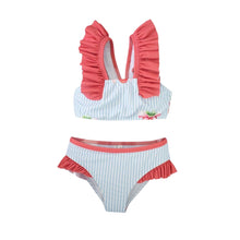 Load image into Gallery viewer, Blue &amp; White Strawberries Bikini