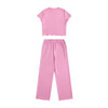 Pink Wide Leg Lounge Set