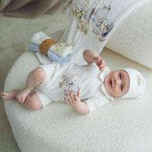 Load image into Gallery viewer, Ivory &amp; Blue "Lumo" Bunny Romper