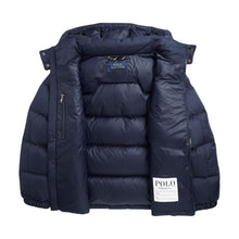 Load image into Gallery viewer, PRE ORDER - Boys Navy Hooded Down Jacket