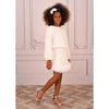 Ivory Boucle Sequin Skirt Set