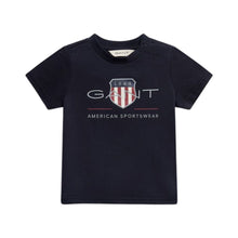 Load image into Gallery viewer, Babies Navy Large Shield T-Shirt