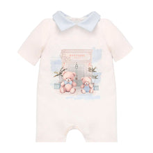 Load image into Gallery viewer, Ivory &amp; Blue "Bubuva" Teddy Romper
