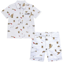 Load image into Gallery viewer, Blue &amp; White Bear Short Set
