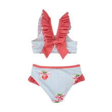 Load image into Gallery viewer, Blue &amp; White Strawberries Bikini