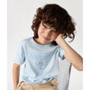 Pale Blue Distressed Effect T-Shirt
