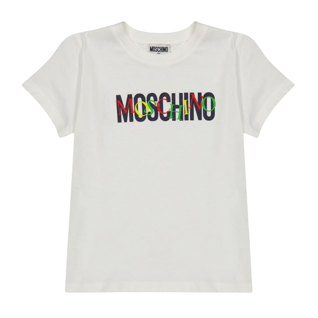 Unisex Ivory & Multi Colour Logo T-Shirt