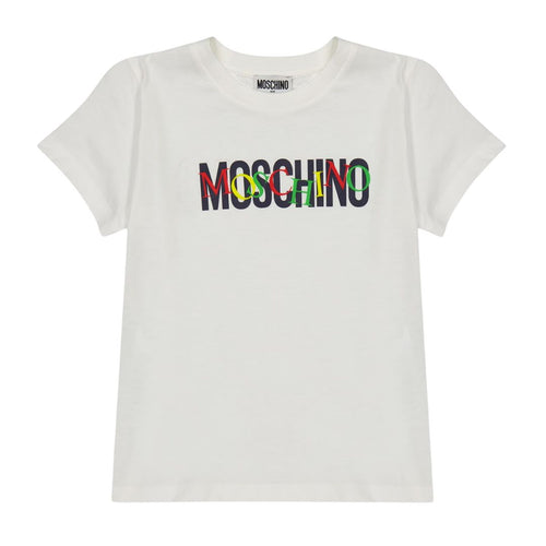 Unisex Ivory & Multi Colour Logo T-Shirt