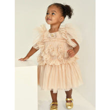 Load image into Gallery viewer, Babies Gold Sparkle Tulle Dress