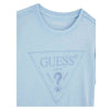 Pale Blue Distressed Effect T-Shirt
