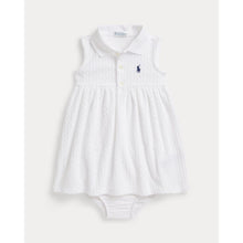 Load image into Gallery viewer, White Cable Terry Dress &amp; Knickers