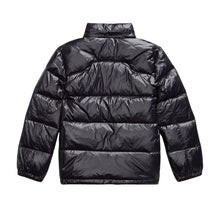 Load image into Gallery viewer, PRE ORDER - Boys Black Glossed Hooded Puffer