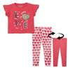 Pink Reversible Leggings & T-Shirt Set