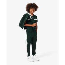 Load image into Gallery viewer, Dark Green &amp; White Stripe Hoodie Tracksuit