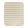 Beige Striped Cable Knit Blanket