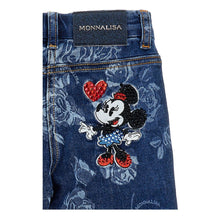 Load image into Gallery viewer, Blue Floral Print &quot;Minnie Mouse&quot; Jeans