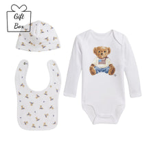 Load image into Gallery viewer, PRE ORDER -  Babies Ivory &amp; Blue Polo Bear Gift Set