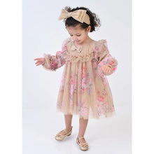 Load image into Gallery viewer, Babies Sand Floral Tulle &quot;Nadiya&quot; Dress