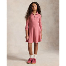 Load image into Gallery viewer, Deep Pink LS Polo Dress