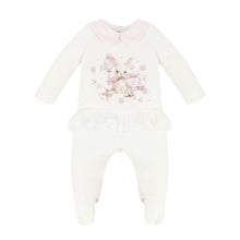 Load image into Gallery viewer, Ivory &amp; Pink "Snoffi" Bunny Babygrow Set