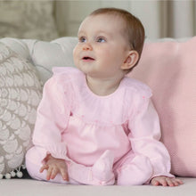 Load image into Gallery viewer, Pink Embroidered Tulle Babygrow