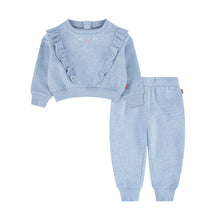 Load image into Gallery viewer, Babies Blue Ruffles Tracksuit